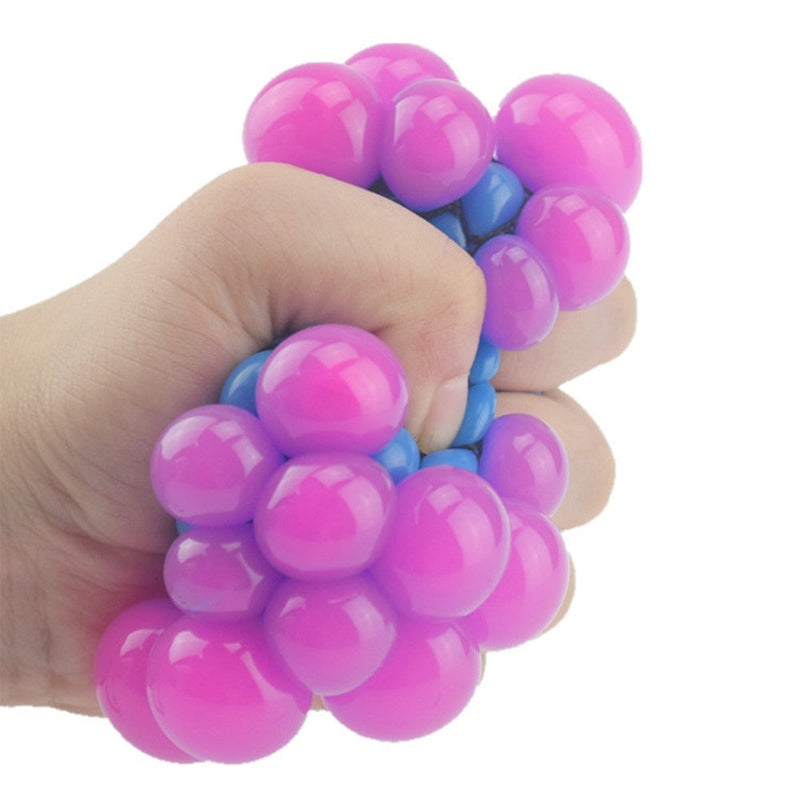 GAOMON Soft Rubber Grape Ball Funny Relief Soothing Fidgets Toy Vent Toy Blue