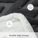 GAOMON Sherpa Fleece Soft Plush Jacquard Fluffy Throw Blanket Grey 50" x 60"