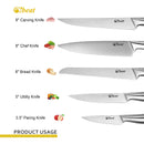 GAOMON 17 Pcs Professional High Carbon Stainless Steel Chef Kitchen Knife Set