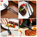 GAOMON 20 Piece S592 Stainless Steel Kitchen Flatware Set - Black