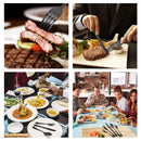 GAOMON 20 Piece S592 Stainless Steel Kitchen Flatware Set - Black