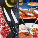 GAOMON 24 Piece S592 Stainless Steel Silverware Set with Steak Knives