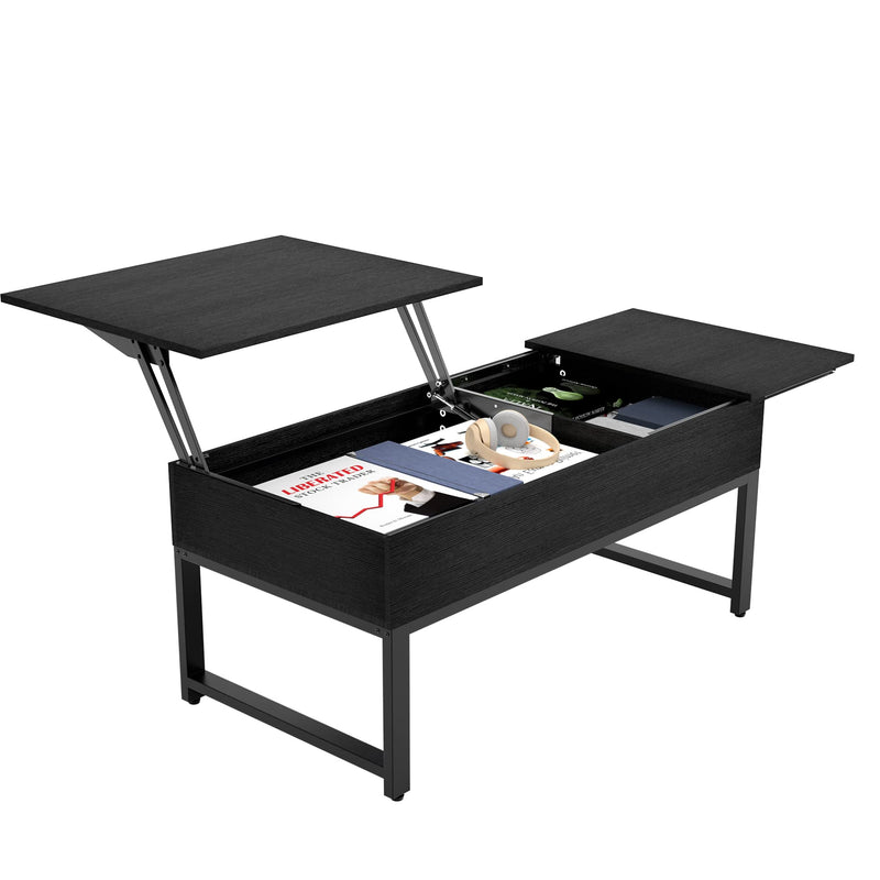 GAOMON Lift Top Coffee Table with Hidden Storage - Vintage