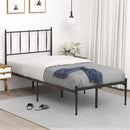 GAOMON Twin Size Metal Platform Bed Frame with Headboard