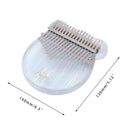 GAOMON Kalimba Acrylic 17 Key Transparent Thumb Piano - Rainbow Bear Shape