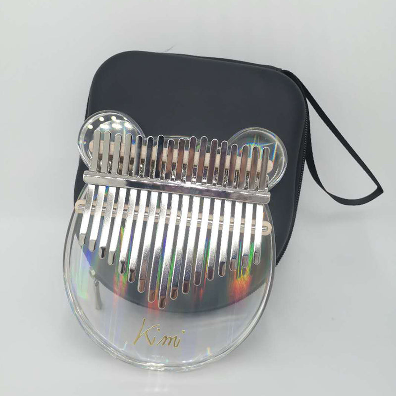 GAOMON Kalimba Acrylic 17 Key Transparent Thumb Piano - Rainbow Bear Shape
