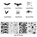 GAOMON 10pcs Halloween Bat Pumpkin Print Electrostatic Stickers For Decoration