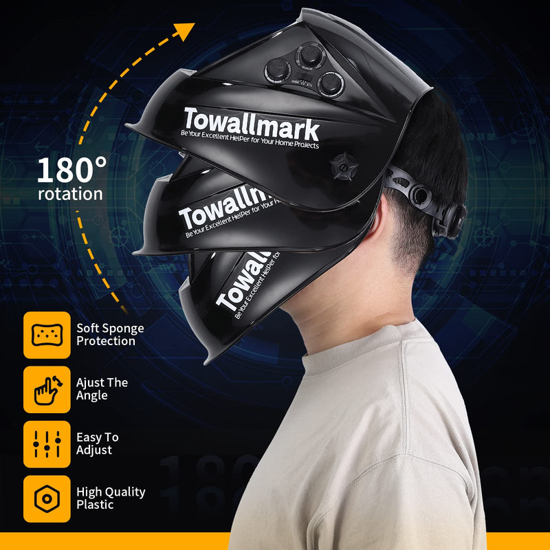 GAOMON Auto Darkening Welding Helmet 3.95”×3.9” Large Viewing Welding Hood