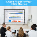 GAOMON Projector Screen With Stand 100 inch 16:9 4K HD Rear & Front Projections Movies Screen With Carry Bag