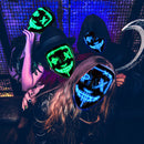 GAOMON Halloween Mask 2 colors Scary LED Mask for Halloween Cosplay Costume with Gloves