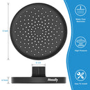 GAOMON Rainfall Shower Head High Pressure 360° Adjustable - Matte Black