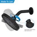 GAOMON Rainfall Shower Head High Pressure 360° Adjustable - Matte Black