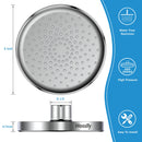 GAOMON Rainfall Shower Head High Pressure 360° Adjustable - Chrome