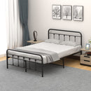 GAOMON Full Size Metal Bed Frame with Victorian Headboard