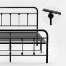 GAOMON Full Size Metal Bed Frame with Victorian Headboard