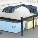 GAOMON Full Size Metal Platform Bed Frame with Upholstered Headboard