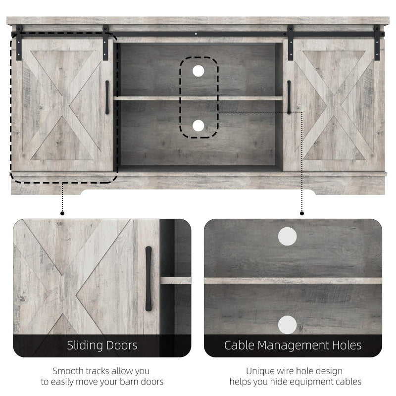 GAOMON Modern Farmhouse Sliding Barn Door TV Stand