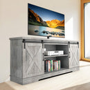 GAOMON Modern Farmhouse Sliding Barn Door TV Stand