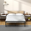 GAOMON Queen Size Bed Frame with Wood Headboard