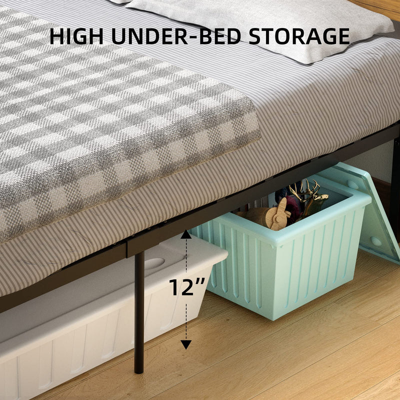GAOMON Queen Size Bed Frame with Wood Headboard