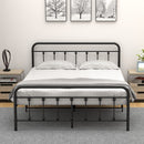 GAOMON Queen Size Metal Bed Frame with Victorian Headboard