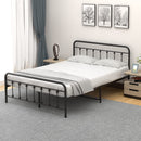 GAOMON Queen Size Metal Bed Frame with Victorian Headboard