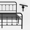 GAOMON Queen Size Metal Bed Frame with Victorian Headboard