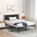 GAOMON Queen Size Metal Platform Bed Frame with Upholstered Headboard