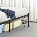 GAOMON Queen Size Metal Platform Bed Frame with Upholstered Headboard