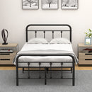 GAOMON Twin Size Metal Bed Frame with Victorian Headboard