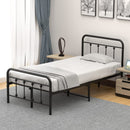 GAOMON Twin Size Metal Bed Frame with Victorian Headboard