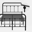 GAOMON Twin Size Metal Bed Frame with Victorian Headboard