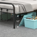 GAOMON Twin Size Metal Bed Frame with Victorian Headboard