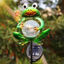 GAOMON Metal Frog Garden Decor Solar Lights Outdoor Lights