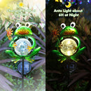 GAOMON Metal Frog Garden Decor Solar Lights Outdoor Lights