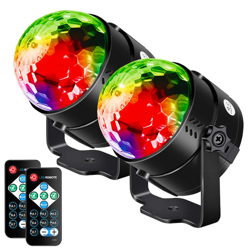 GAOMON 4Pcs Party Disco Ball Lights Sound Activated Strobe Lights