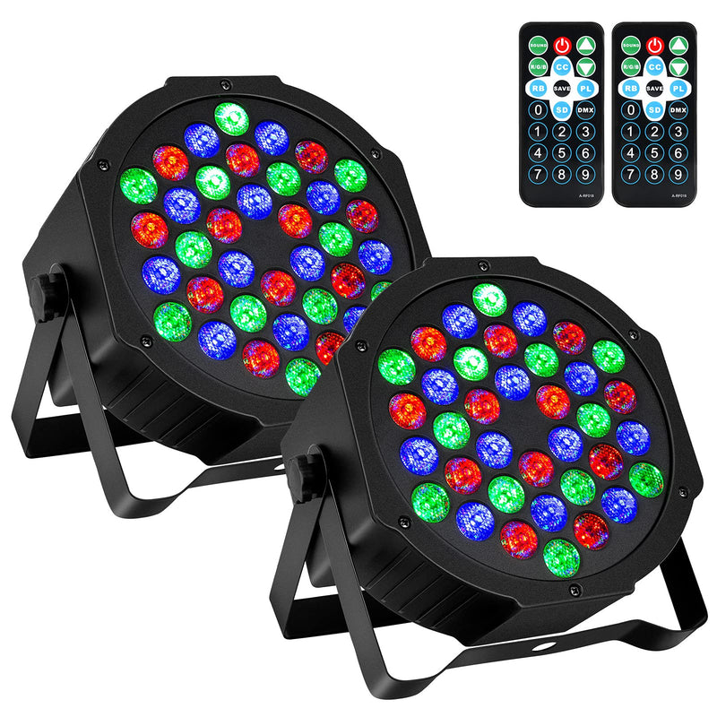 GAOMON Party Lights 36 LED RGB Stage Lights 2 Packs