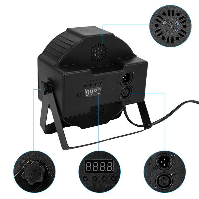 GAOMON Party Lights 36 LED RGB Stage Lights 4 Packs