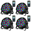 GAOMON Party Lights 36 LED RGB Stage Lights 4 Packs