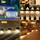 GAOMON 8 Packs Solar Fence Post Lights for Garden Yard