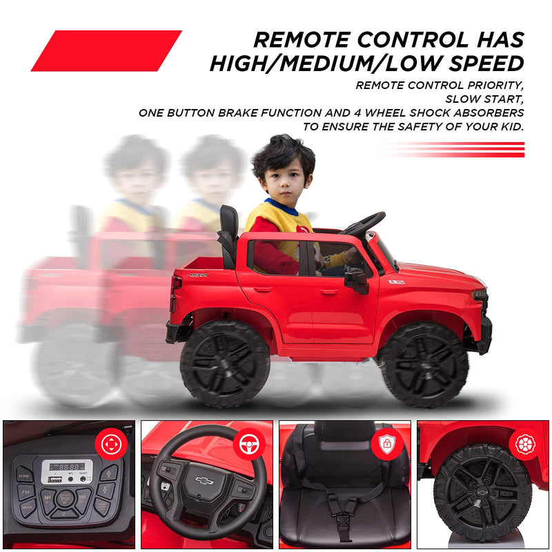GAOMON 12V Battery Powered Ride on Car Electric Vehicles - Red