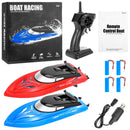 GAOMON 2PACK 10km/H 2.4G High Speed Remote Control Boats (Blue+Red)