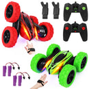 GAOMON 2Pack RC Stunt Car Watch Gesture Sensor Car Green+Red