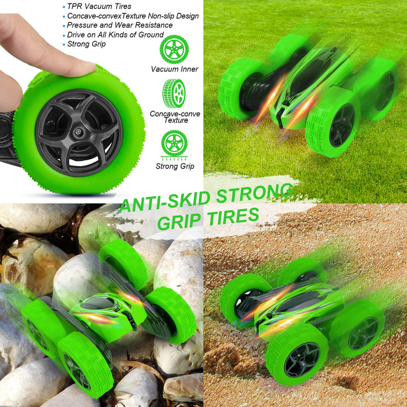 GAOMON 2Pack RC Stunt Car Watch Gesture Sensor Car Blue+Green