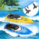 GAOMON 2PACK 10km/H 2.4G High Speed Remote Control Boats Blue+Yellow