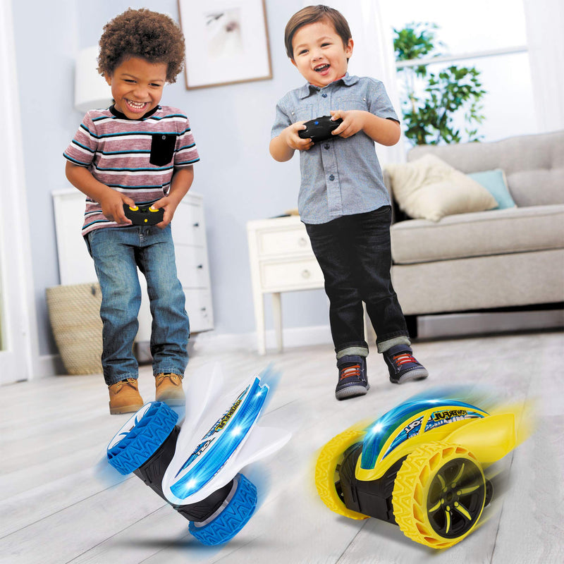 GAOMON 2Pack Remote Control Car RC Stunt Cars Yellow & Blue