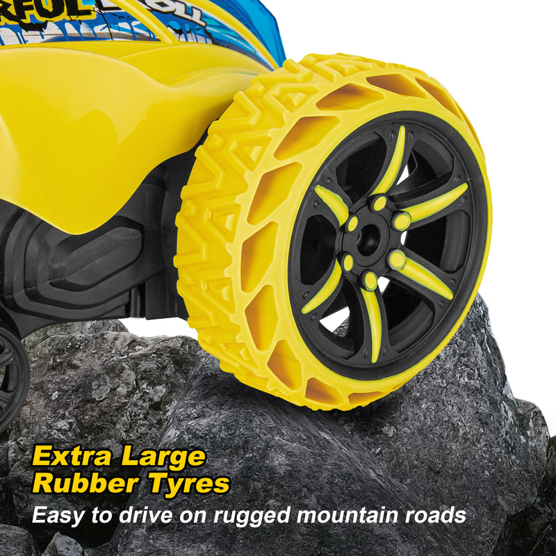 GAOMON 2Pack Remote Control Car RC Stunt Cars Yellow & Blue