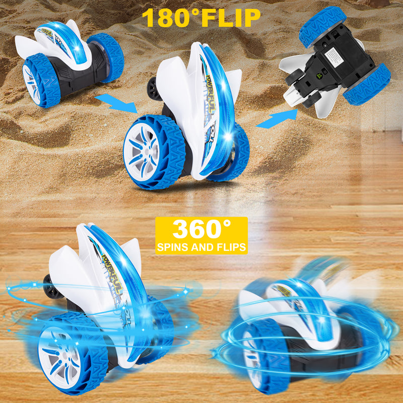 GAOMON 2Pack Remote Control Car RC Stunt Cars Yellow & Blue