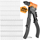 GAOMON Pop Rivet Tool with 200Pcs Rivets Kit for Metal Plastic