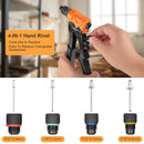 GAOMON Pop Rivet Tool with 200Pcs Rivets Kit for Metal Plastic
